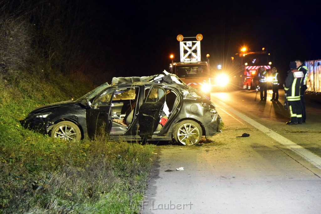 Schwerer VU A 4 Rich Olpe kurz vor AS Koeln Klettenberg P003.JPG - Miklos Laubert